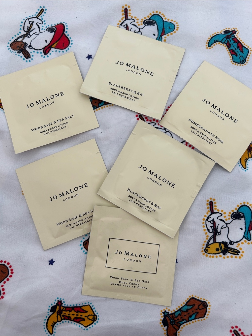 5mlx6 Jo Malone hand & body Cream Sample set